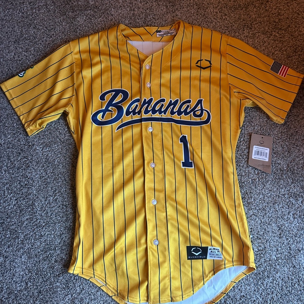 Bananas Yellow Baseball #1 Jersey